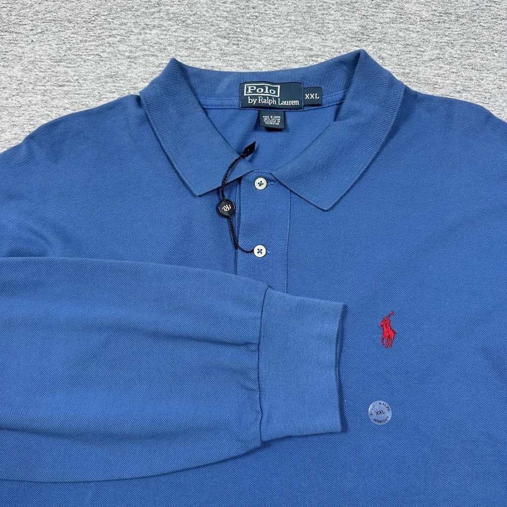 Polo Ralph Lauren Shirt Mens Size XXL Blue Cotton Long Sleeve Preppy City